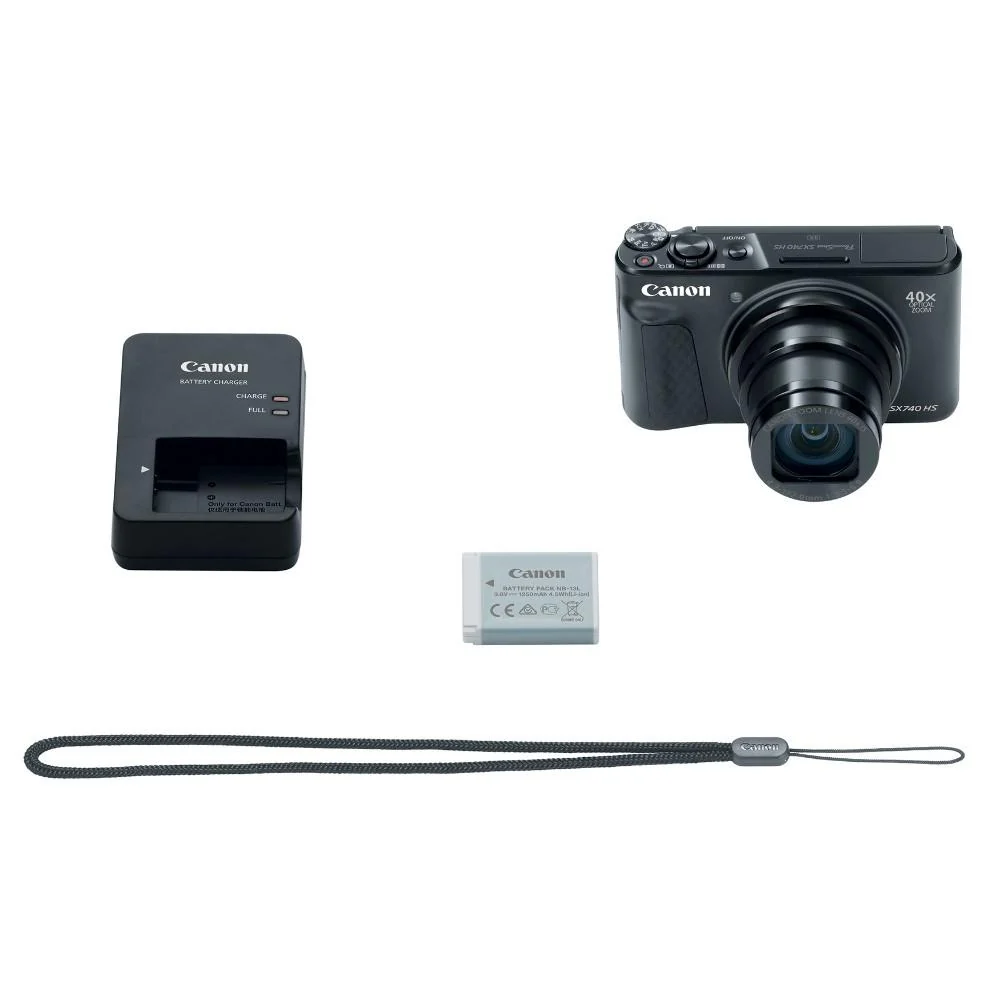 Canon PowerShot SX740 HS 20.3MP 4K Camera (Black) w/ 64GB Card + Camera Case - Image 9