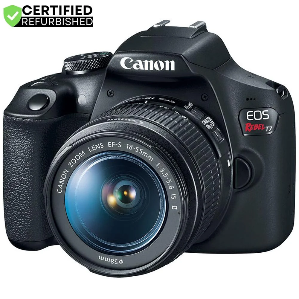 Canon T7 EOS Rebel DSLR Camera EF-S 18-55mm IS II + 500mm Telephoto Lens (Renewed) Kit - Image 3