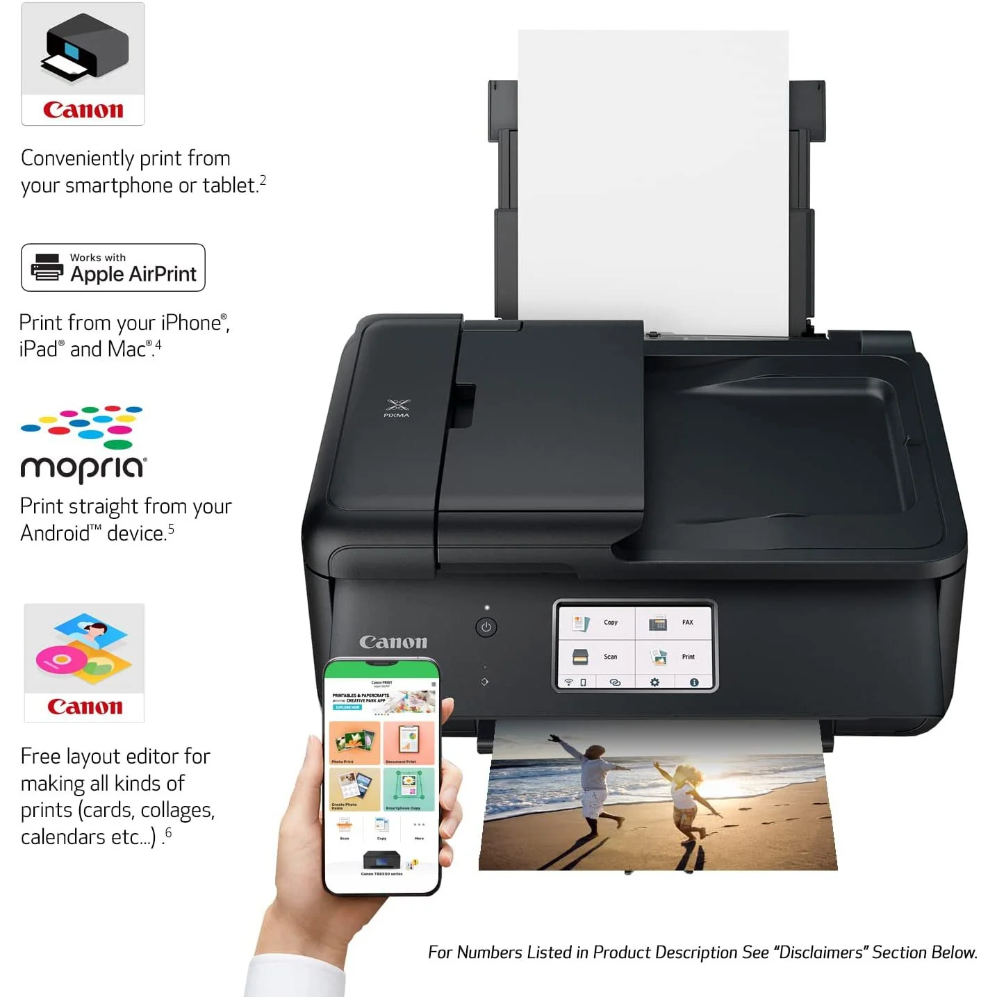 Canon TR8620a Wireless All-in-One Printer, Scanner, Copier, Fax Machine - 4451C032 - Image 4