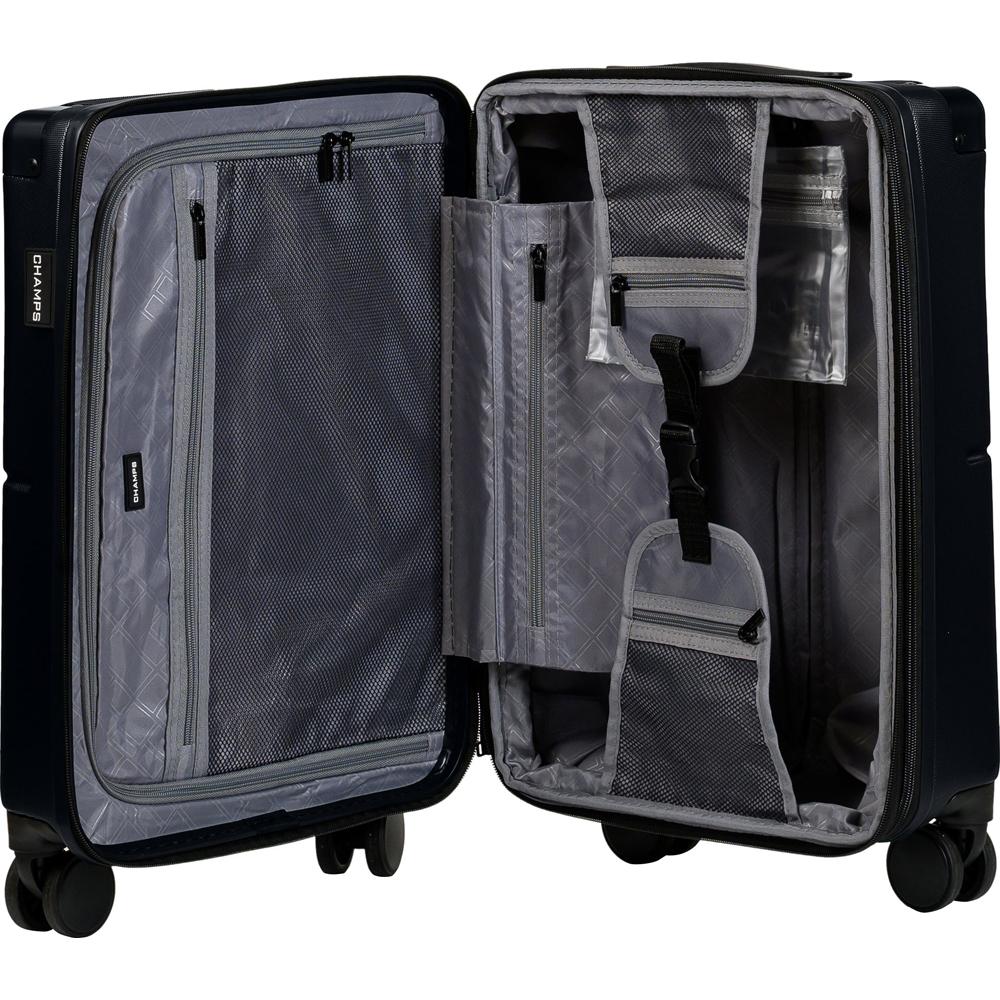 Champs Earth Collection 3-piece Hardside Luggage Set in Black - S1034-BLACK - Image 8