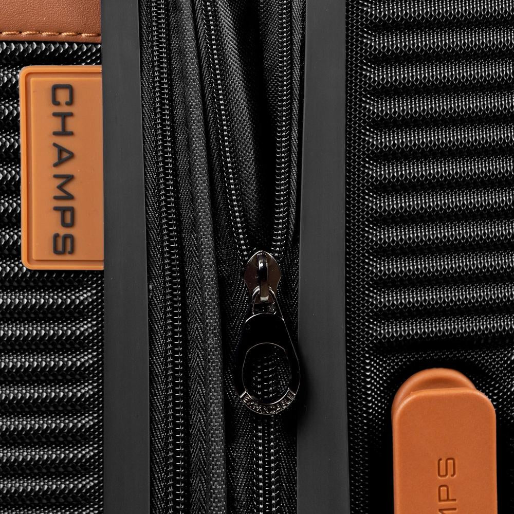 Champs Vintage III 3-Piece Luggage Set in Black - S1033-BLACK - Image 11