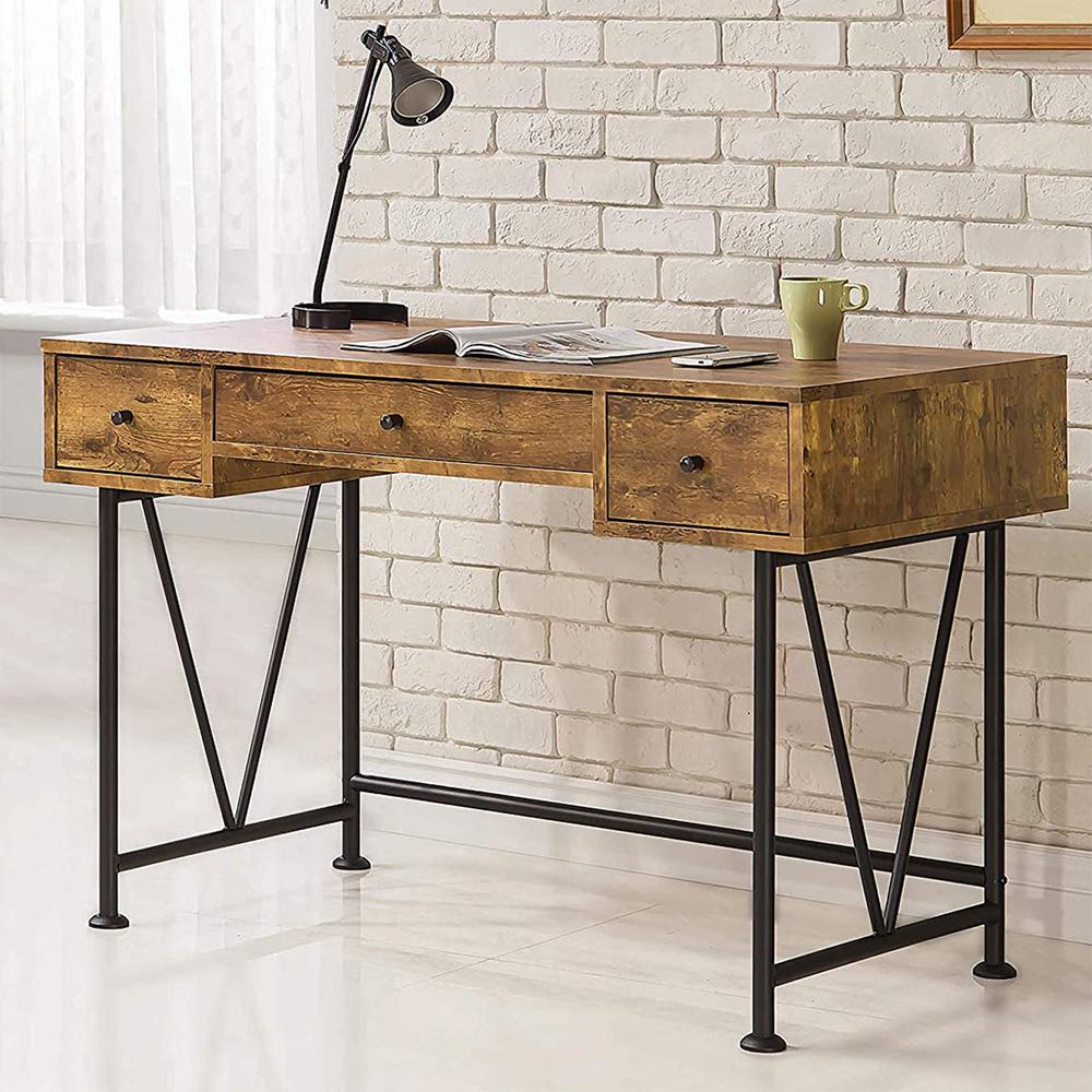 Coaster Furniture Analiese 3-Drawer Writing Desk Antique with 1 Year Warranty - Image 5