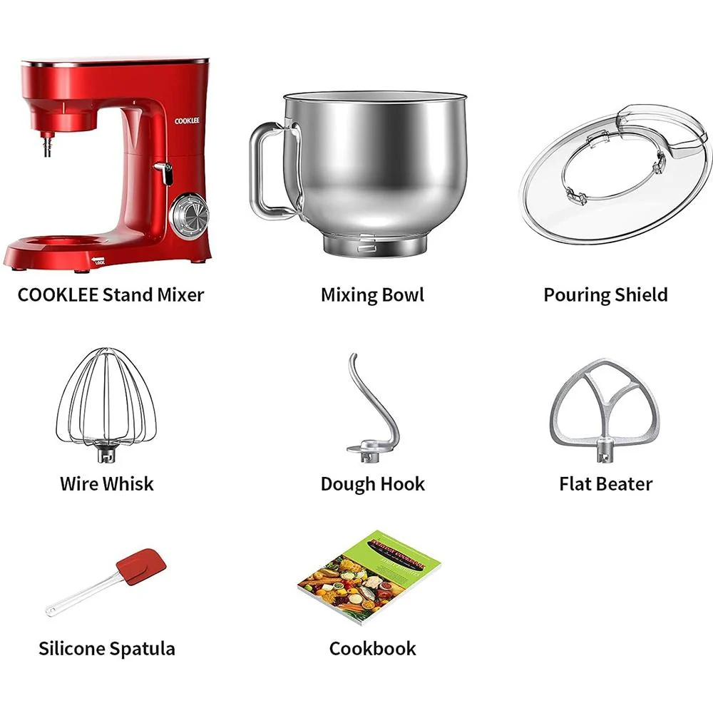 COOKLEE Stand Mixer 9.5Qt. 660W 10-Speed Electric Kitchen Mixer Open Box - Image 3