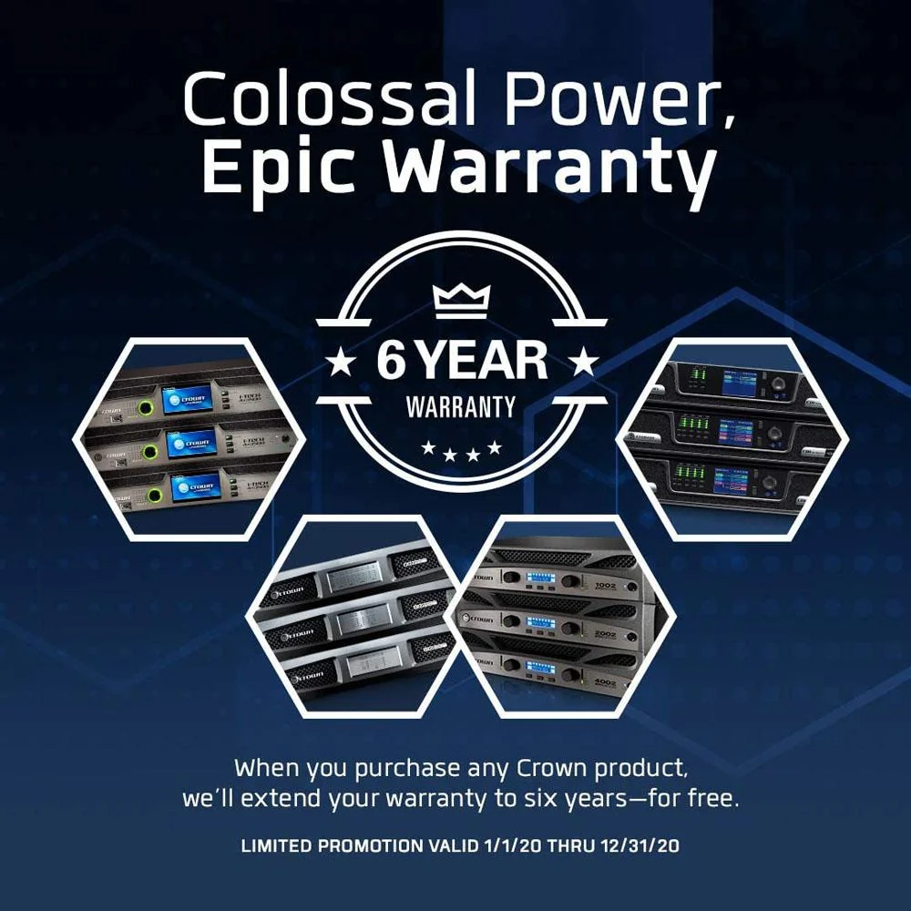 Crown XLS1502 DriveCore 2 Series 2-channel, 525W at 4-ohm Power Amplifier - Image 3