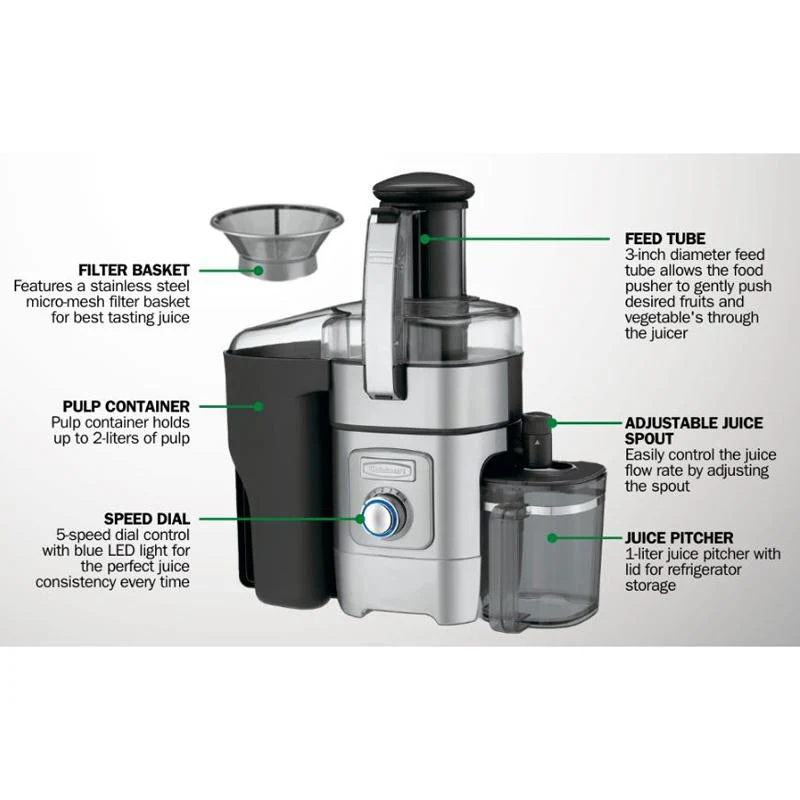 Cuisinart 1000-Watt 5-Speed Juicer / Juice Extractor - CJE-1000 - Image 6