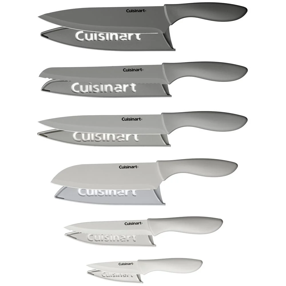 Cuisinart 11pc Ceramica XT Non-Stick Cookware Set + Knife Set + Cutting Board Bundle - Image 12