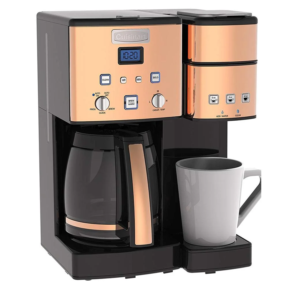 Cuisinart 12 Cup Coffeemaker and Single Serve Brewer Copper + Extended Warranty - Image 3