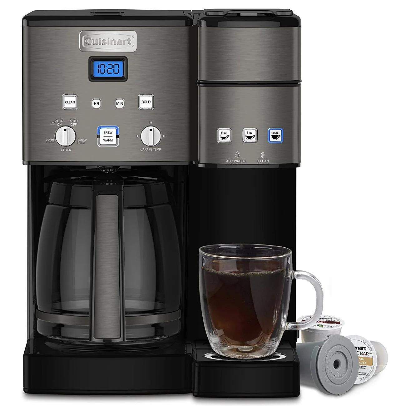 Cuisinart 12 Cup Coffeemaker and Single Serve Brewer w/ 3 Year Warranty - Black (SS-15BKS) - Image 2