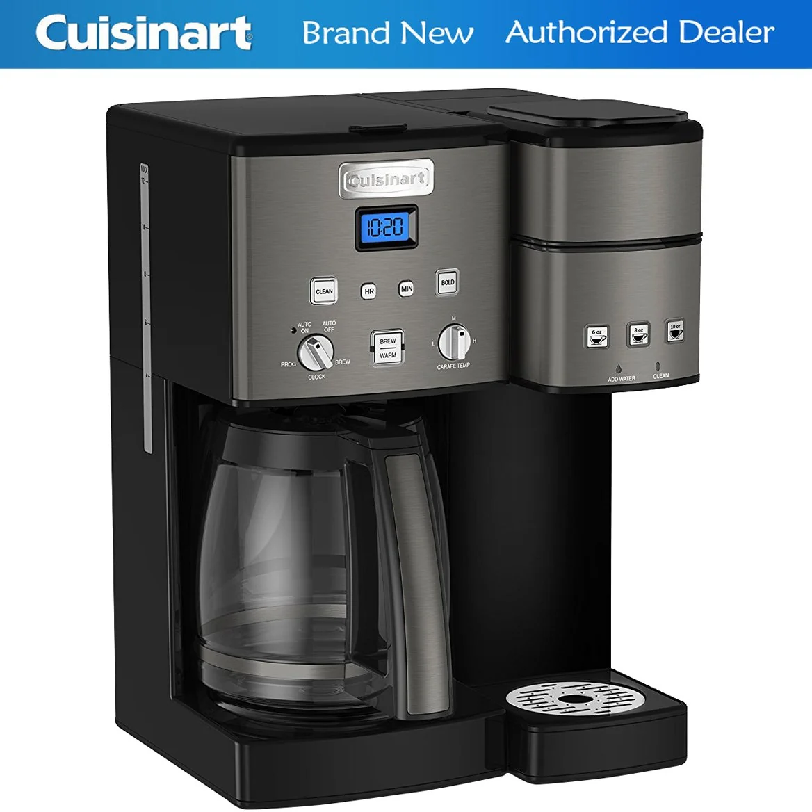 Cuisinart 12 Cup Coffeemaker and Single Serve Brewer w/ 3 Year Warranty - Black (SS-15BKS) - Image 4