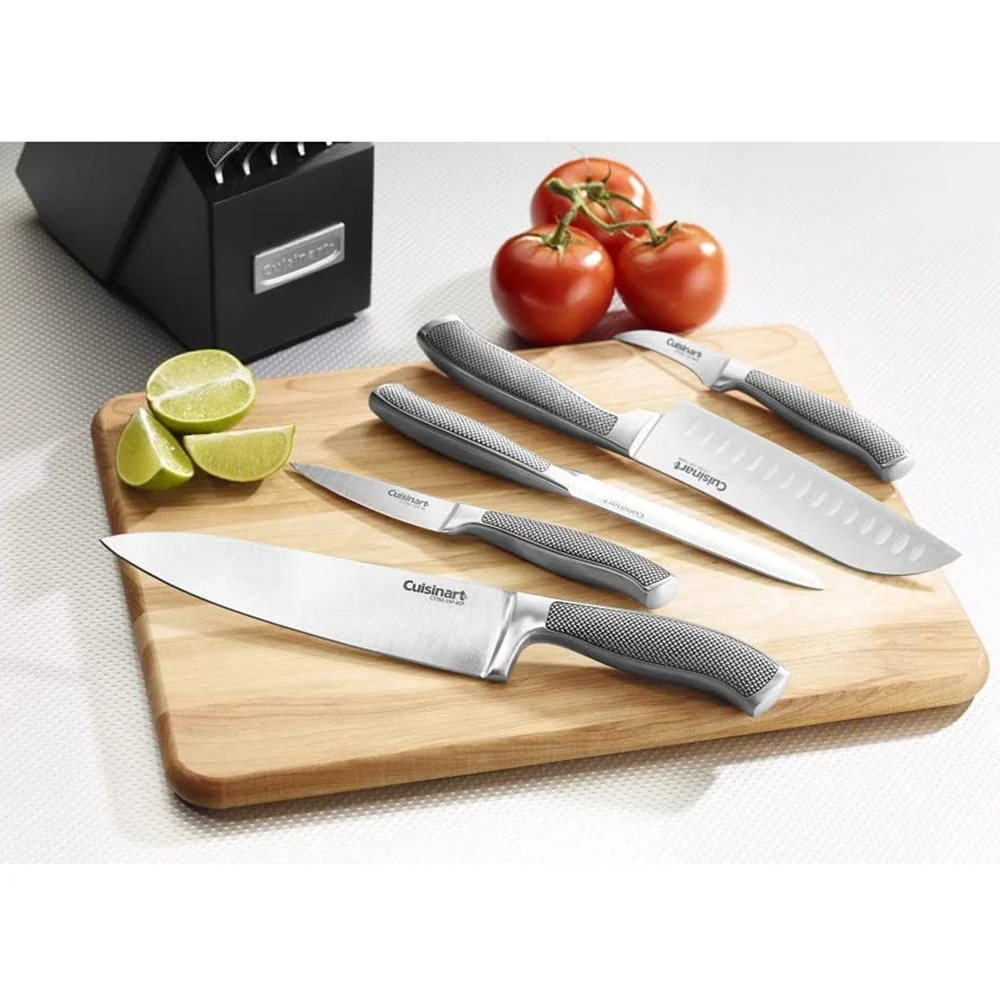 Cuisinart 15-Piece Cutlery Knife Block Set Steel with Knife Sharpener and Gloves - Image 5