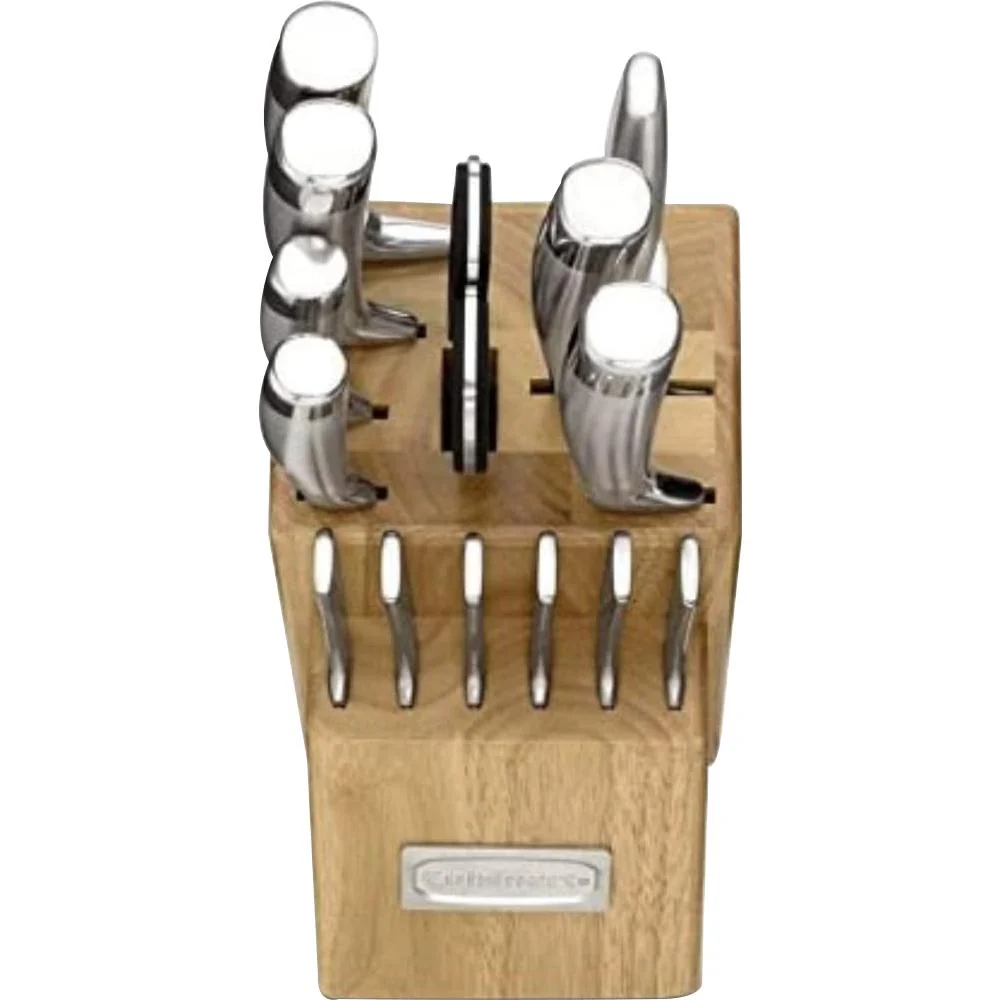 Cuisinart 15 Piece Stainless Steel Cutlery Knife Set with Wood Block (C99SS-15P) - Image 2