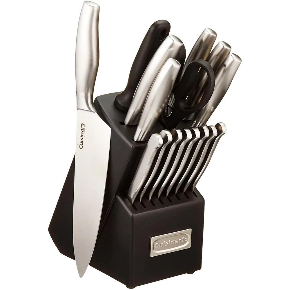 Cuisinart 17pc Artiste Collection Cutlery Knife Block Set w/ Gloves + Knife Sharpener - Image 2