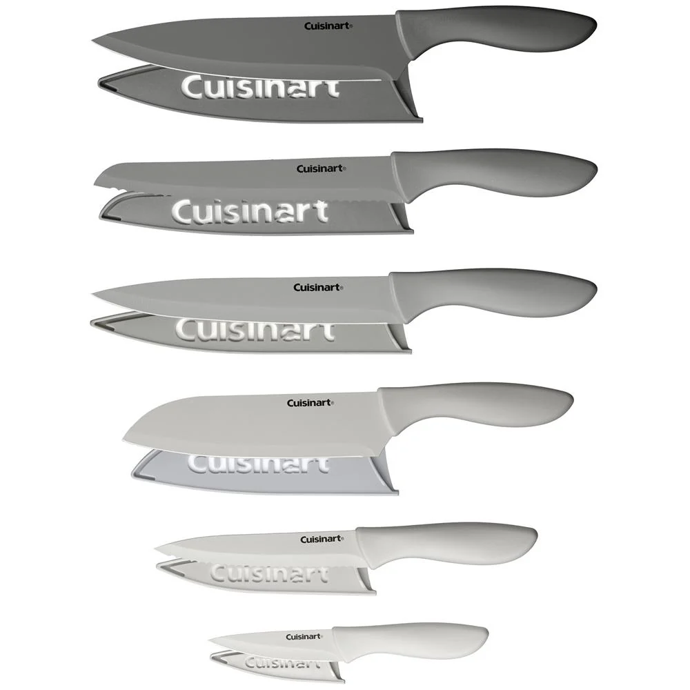 Cuisinart Advantage 12-Piece Gray Knife Set with Blade Guards + Cut Safe Gloves - Image 2