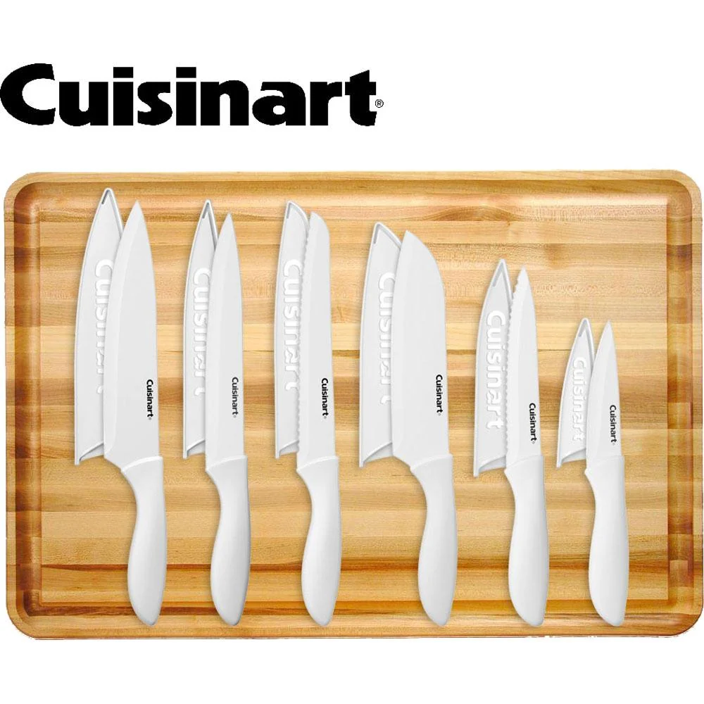 Cuisinart Advantage 12-Piece White Knife Set with Blade Guards C55-12PCWH - Open Box - Image 3