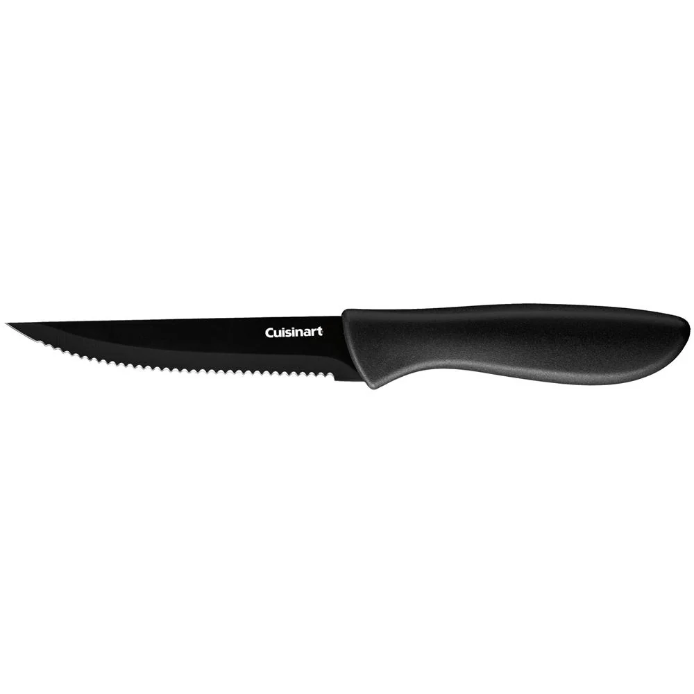 Cuisinart Advantage 6Pc Serrated Steak Knife Set, Black +Safety Gloves +Knife Sharpener - Image 5