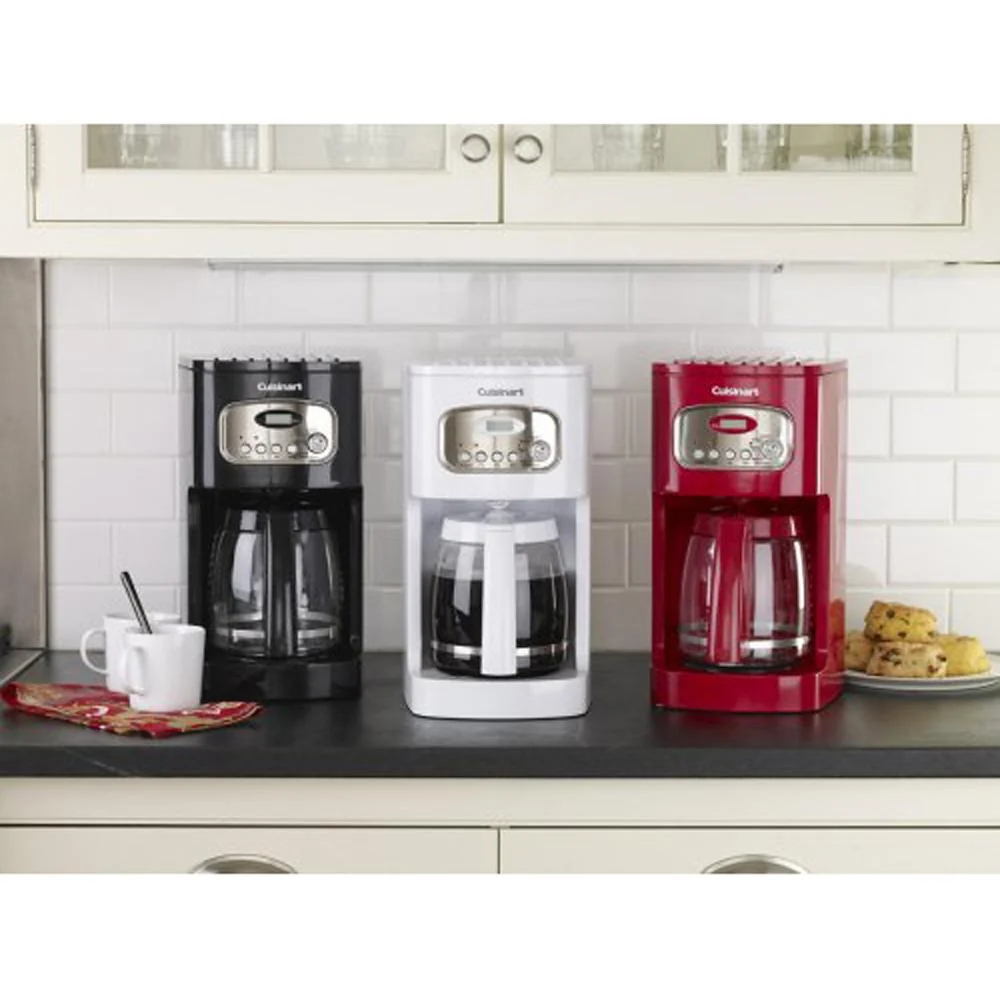 Cuisinart Brew Central 12-Cup Programmable Coffeemaker, White (Refurb) w/ Warranty Bundle - Image 4