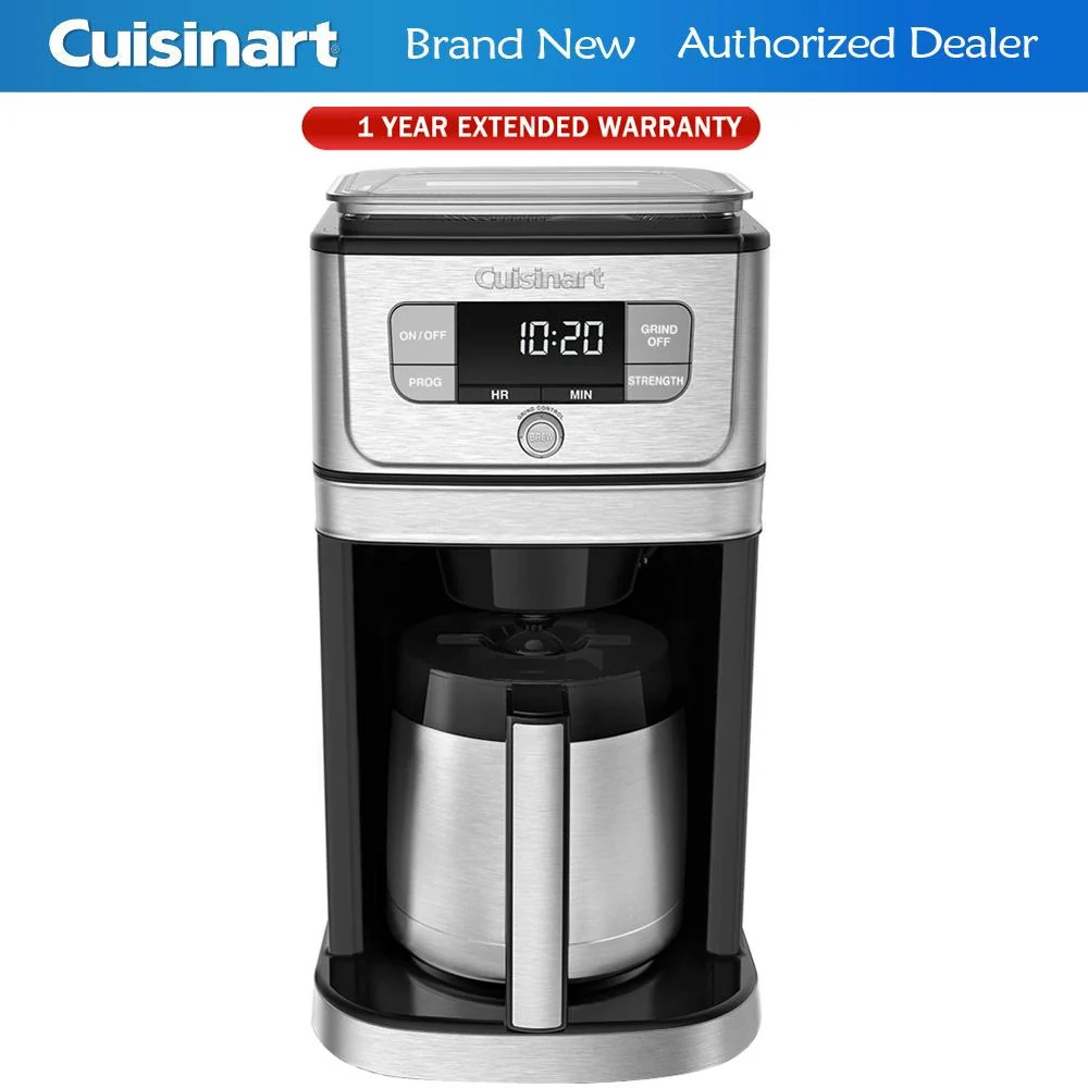 Cuisinart Burr Grind & Brew 10 Cup Coffeemaker Silver + 1 Year Extended Warranty - Image 7