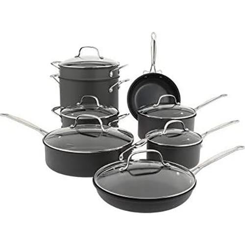 Cuisinart Chef's Classic Nonstick Hard-Anodized 14-Piece Cookware Set - Image 3