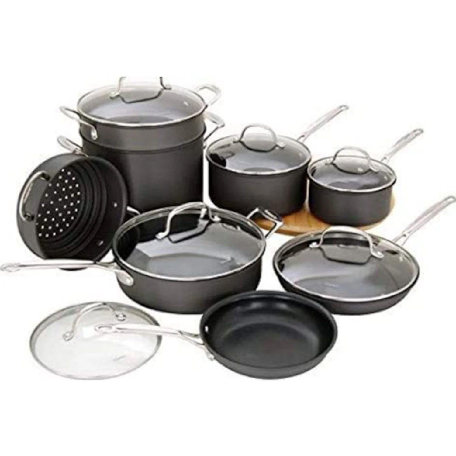 Cuisinart Chef's Classic Nonstick Hard-Anodized 14-Piece Cookware Set - Image 5