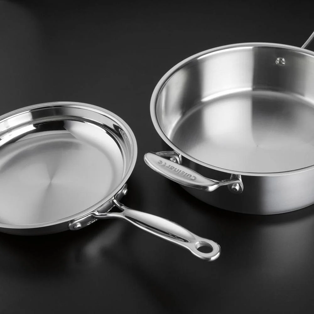 Cuisinart Chef's Classic Stainless 11 Pc Cookware Set with Chef's Knife Bundle - Image 4