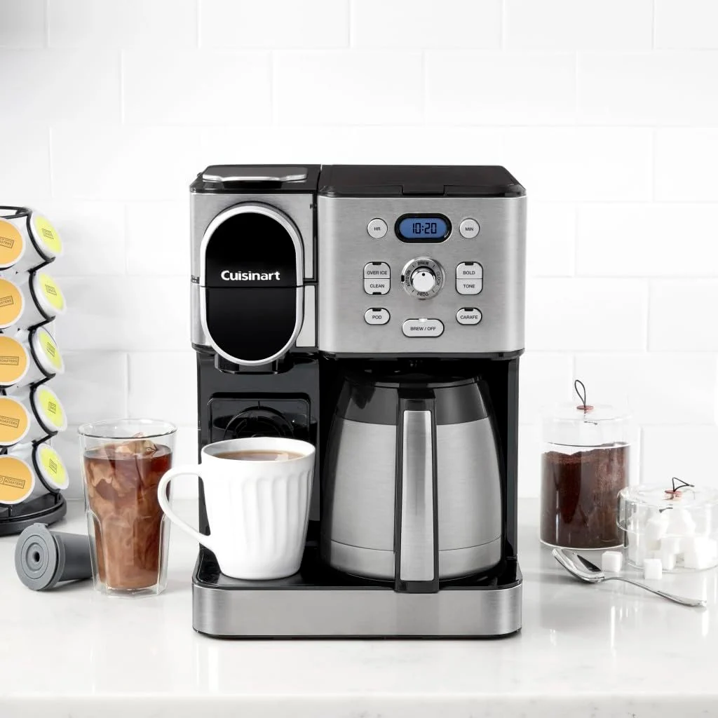 Cuisinart Coffee Center 10-Cup Thermal Coffeemaker and Single-Serve Brewer, Steel/Black - Image 3