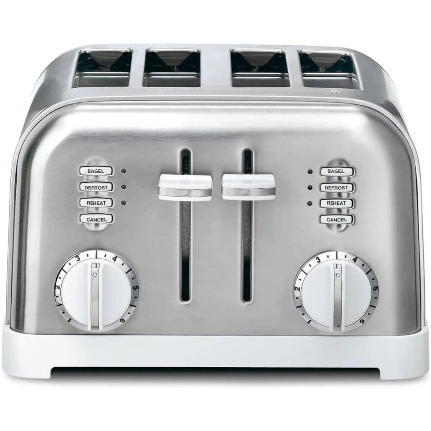 Cuisinart CPT-180W 4-Slice Metal Toaster, White/Stainless Steel, Factory Refurbished - Image 4