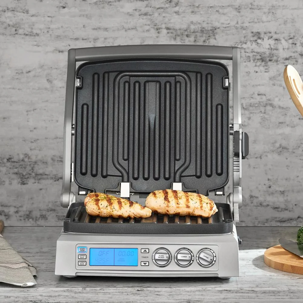 Cuisinart Elite Griddler/Grill; Stainless Steel - GR-300WSP1 - Open Box - Image 11