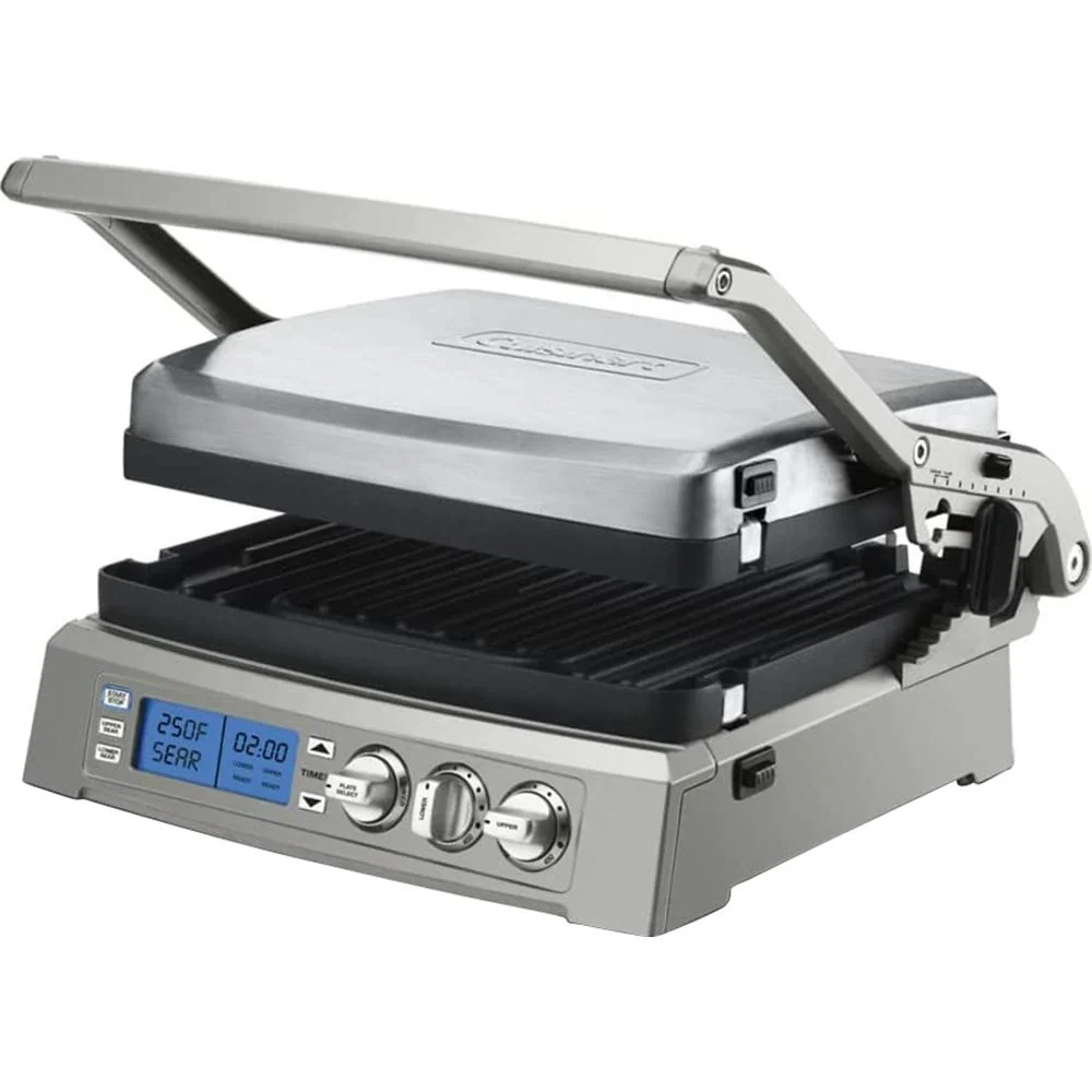 Cuisinart Elite Griddler/Grill; Stainless Steel - GR-300WSP1 - Open Box - Image 2