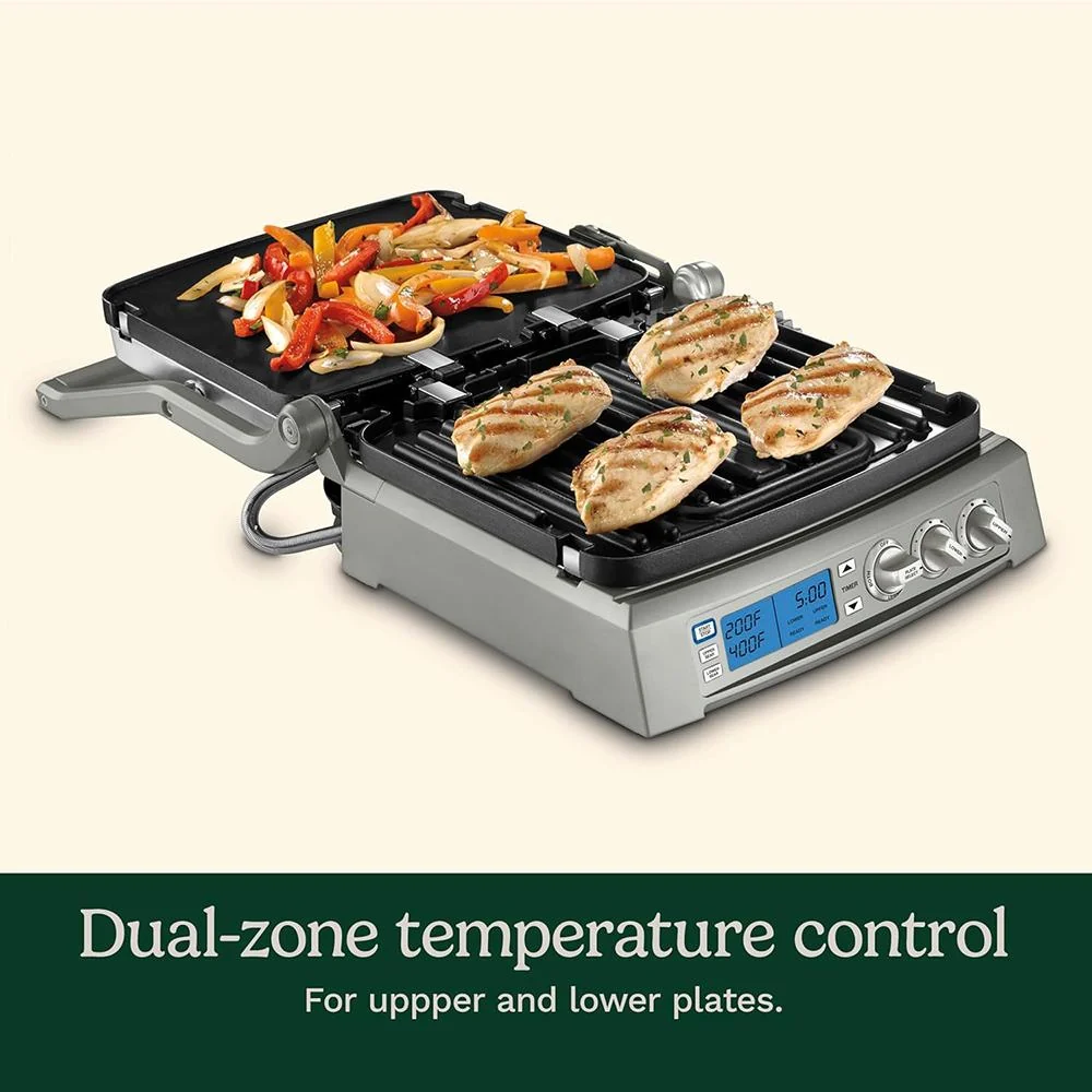 Cuisinart Elite Griddler/Grill; Stainless Steel - GR-300WSP1 - Open Box - Image 8