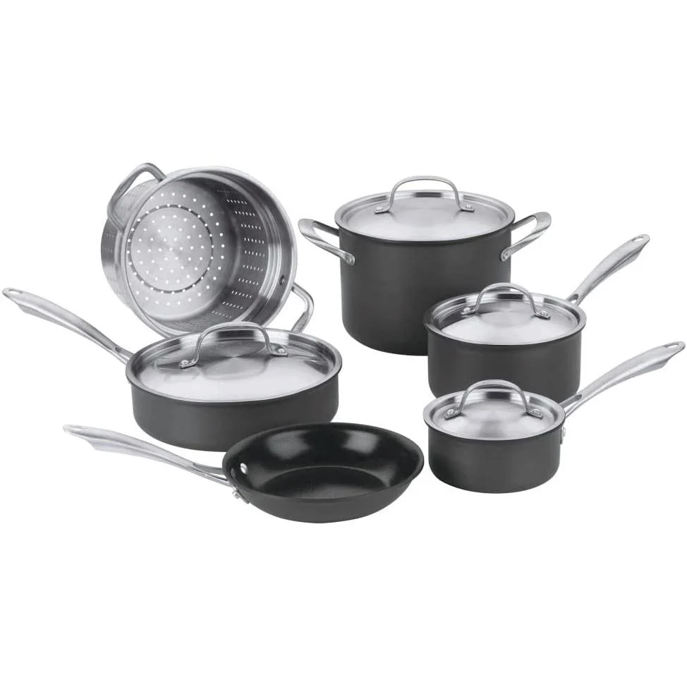 Cuisinart GG-10 - GreenGourmet Hard Anodized Eco-Friendly Nonstick 10-Piece Cookware Set - Image 3
