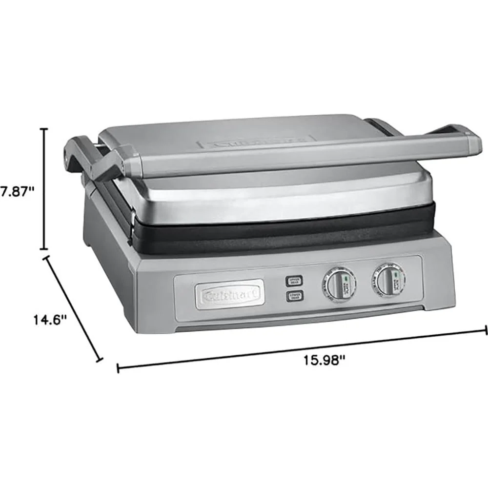 Cuisinart GR-150 Griddler Deluxe - Brushed Stainless - Open Box - Image 12