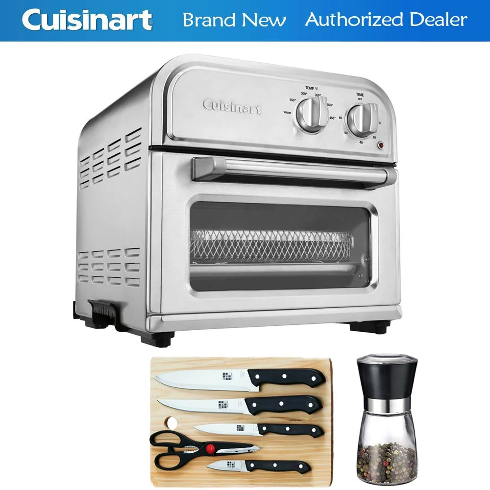 Cuisinart High-Efficiency AirFryer Silver + 5-Piece Knife Set with Board Bundle - Image 6