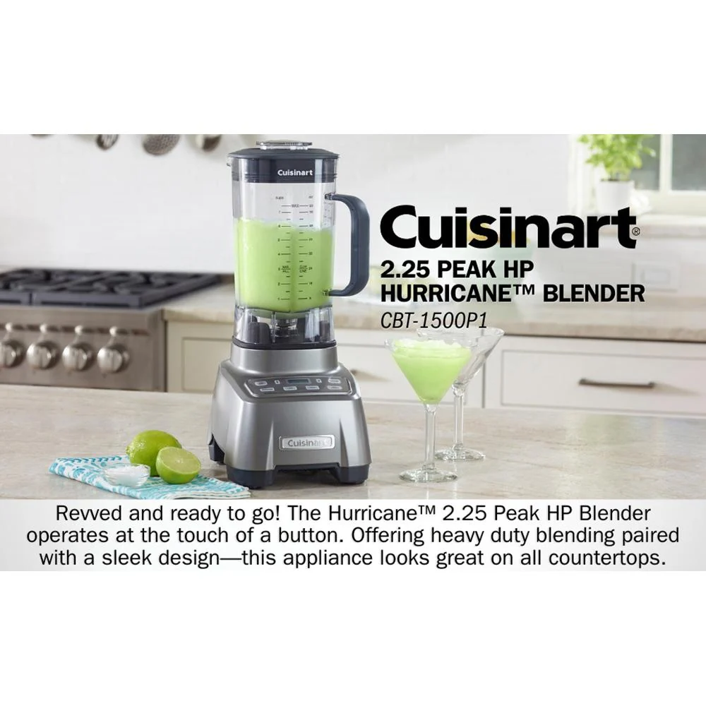 Cuisinart Hurricane Velocity Blender, 2.25 Peak, Gray (Refurbished) - Image 12