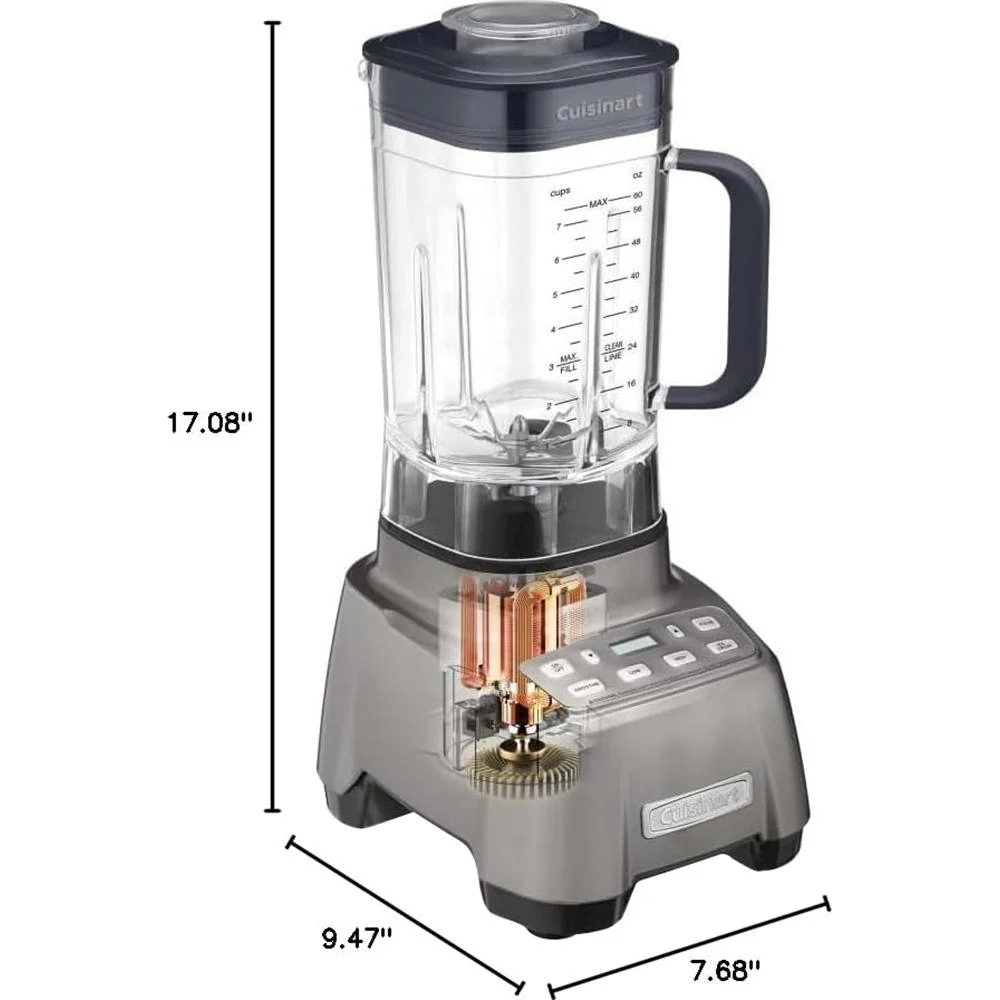 Cuisinart Hurricane Velocity Blender, 2.25 Peak, Gray (Refurbished) - Image 8