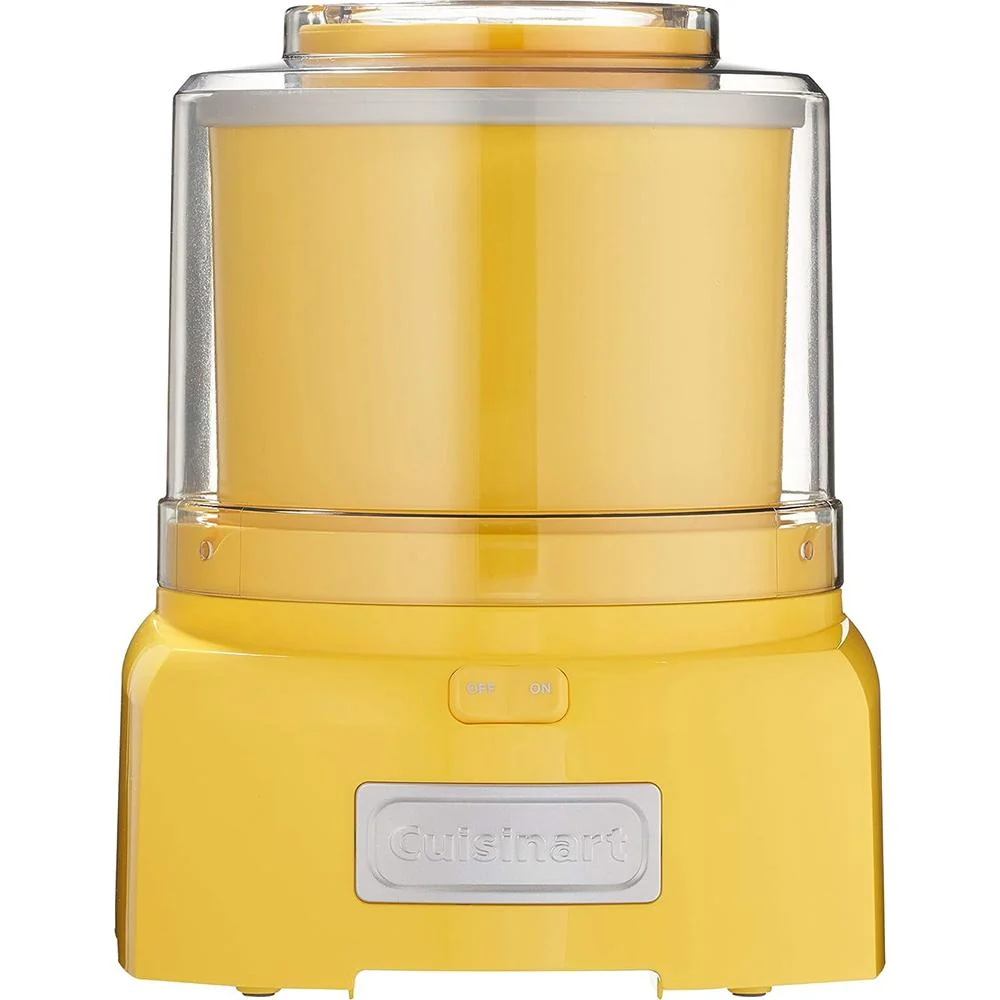 Cuisinart ICE-21Y Frozen Yogurt, Ice Cream & Sorbet Maker, Yellow, 1.5 Quart, Refurbished