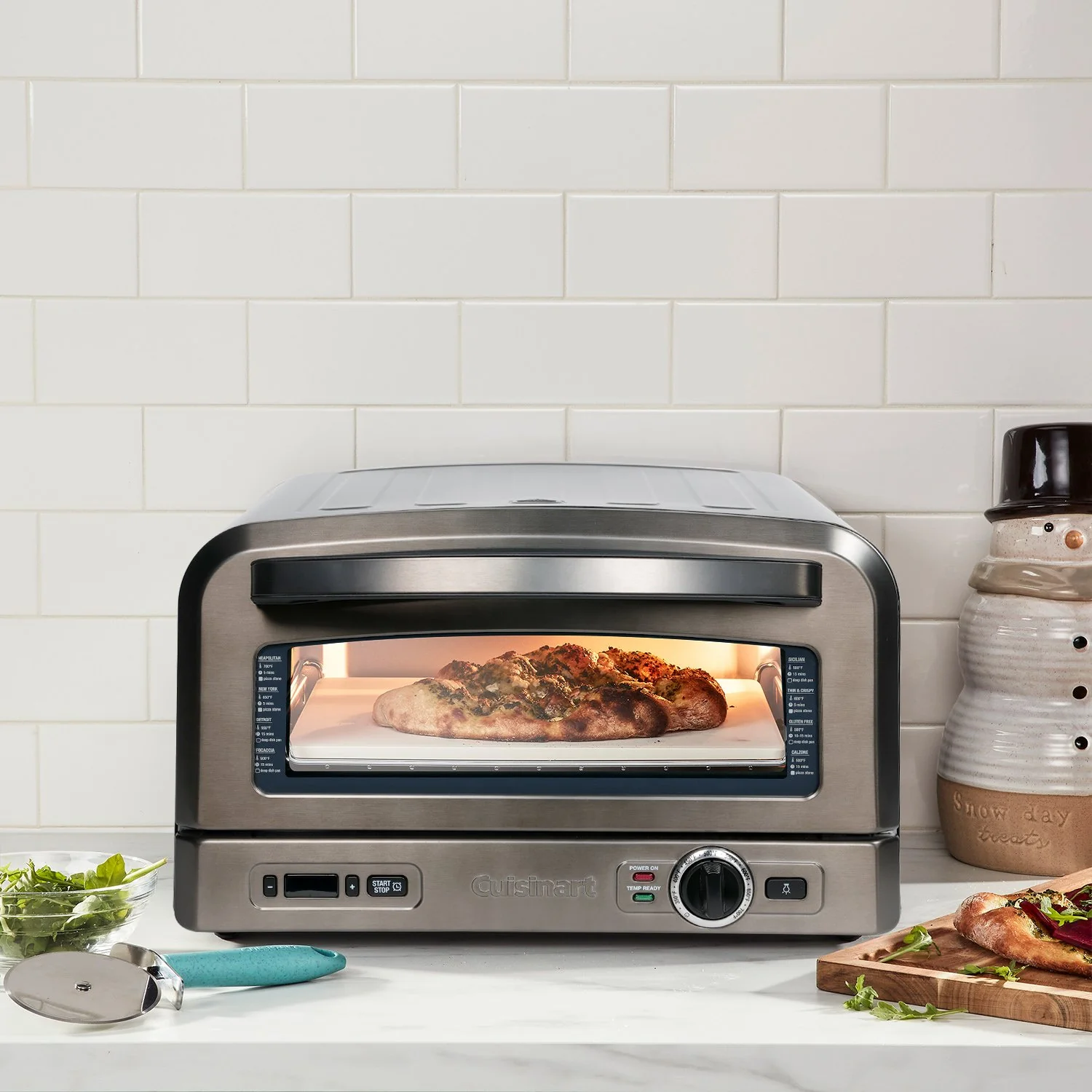 Cuisinart Indoor Portable Countertop Pizza Oven, Black Bundle with Pizza Peel & Warranty - Image 4