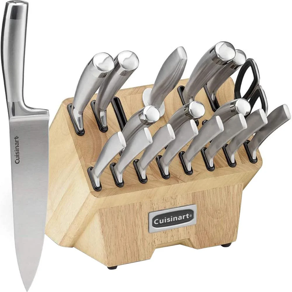 Cuisinart Normandy 19 Pcs Cutlery Block Set Stainless Steel 2-Pack + Knife Sharpener Pack - Image 7