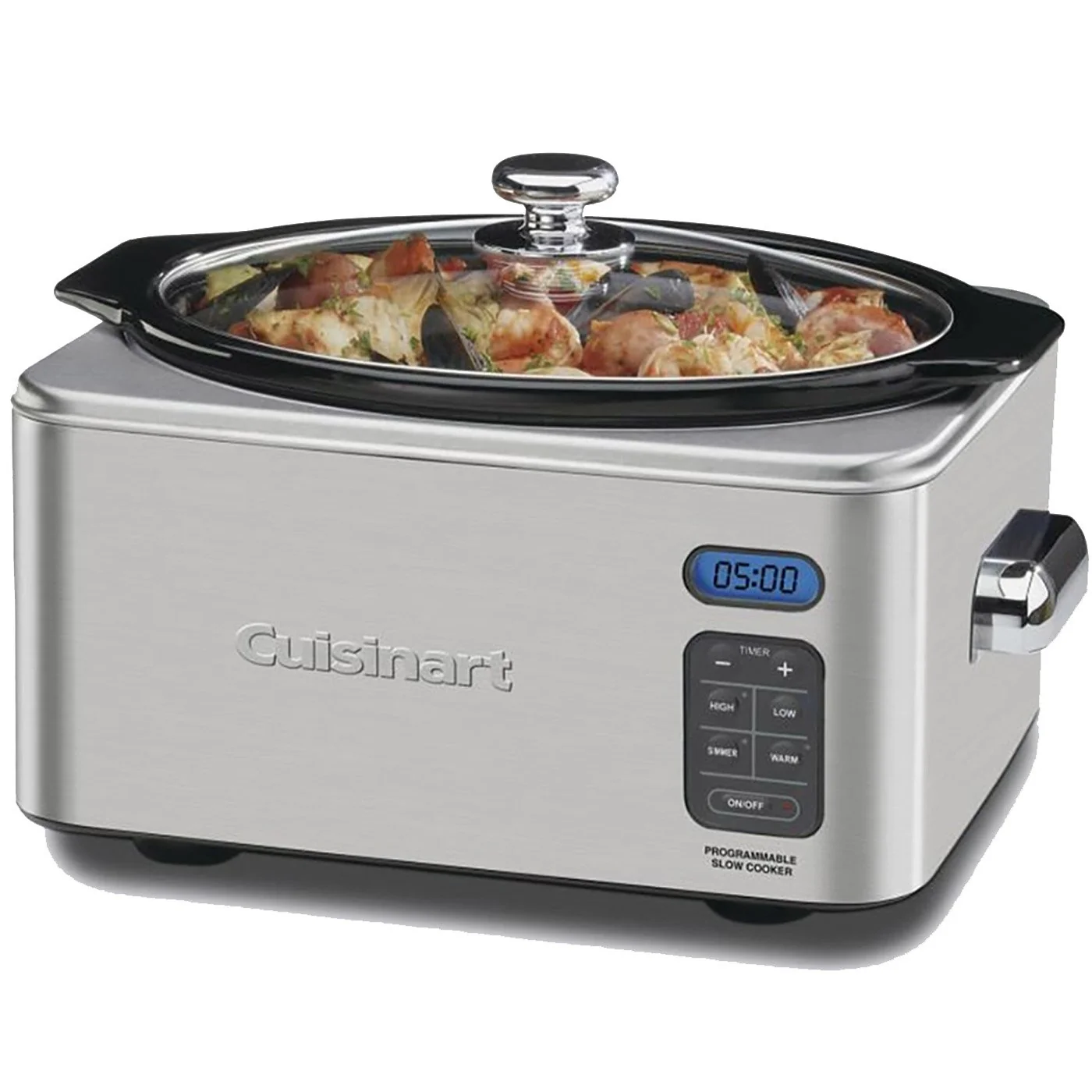 Cuisinart PSC-625 Stainless Steel 6-1/2-Quart Programmable Slow Cooker Factory Refurbished - Image 2