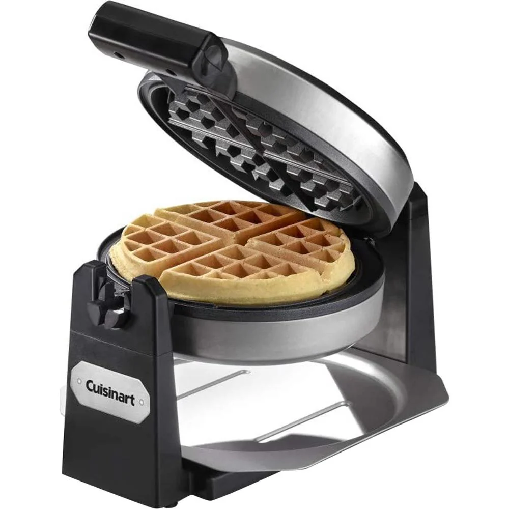 Cuisinart Single Belgian Round Waffle-Iron Maker in Black/Stainless - WAF-F10B - Open Box - Image 6
