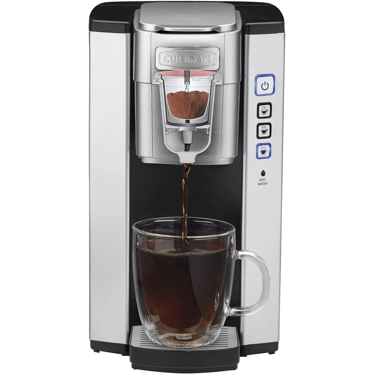 Cuisinart Single-Serve 40-Ounce Coffeemaker, Black/Stainless Steel - Factory Refurbished - Image 3