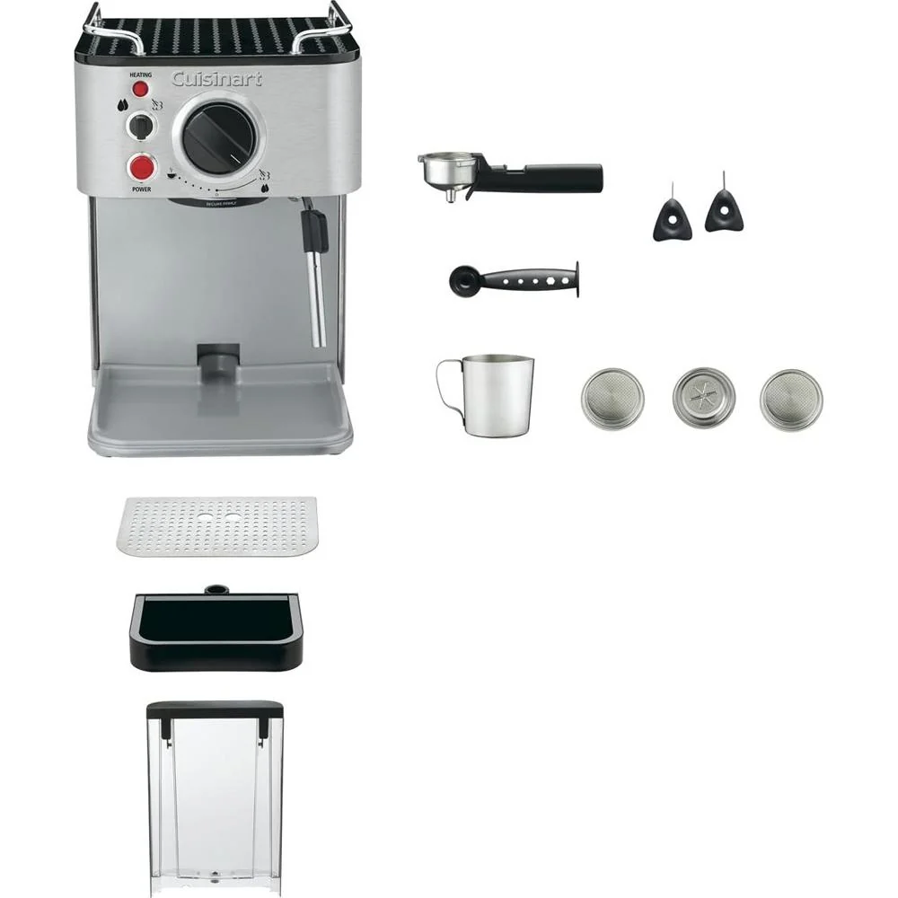 Cuisinart Stainless Steel Manual Espresso Maker CBC-200SA/EM-100NP1, Open Box - Image 3