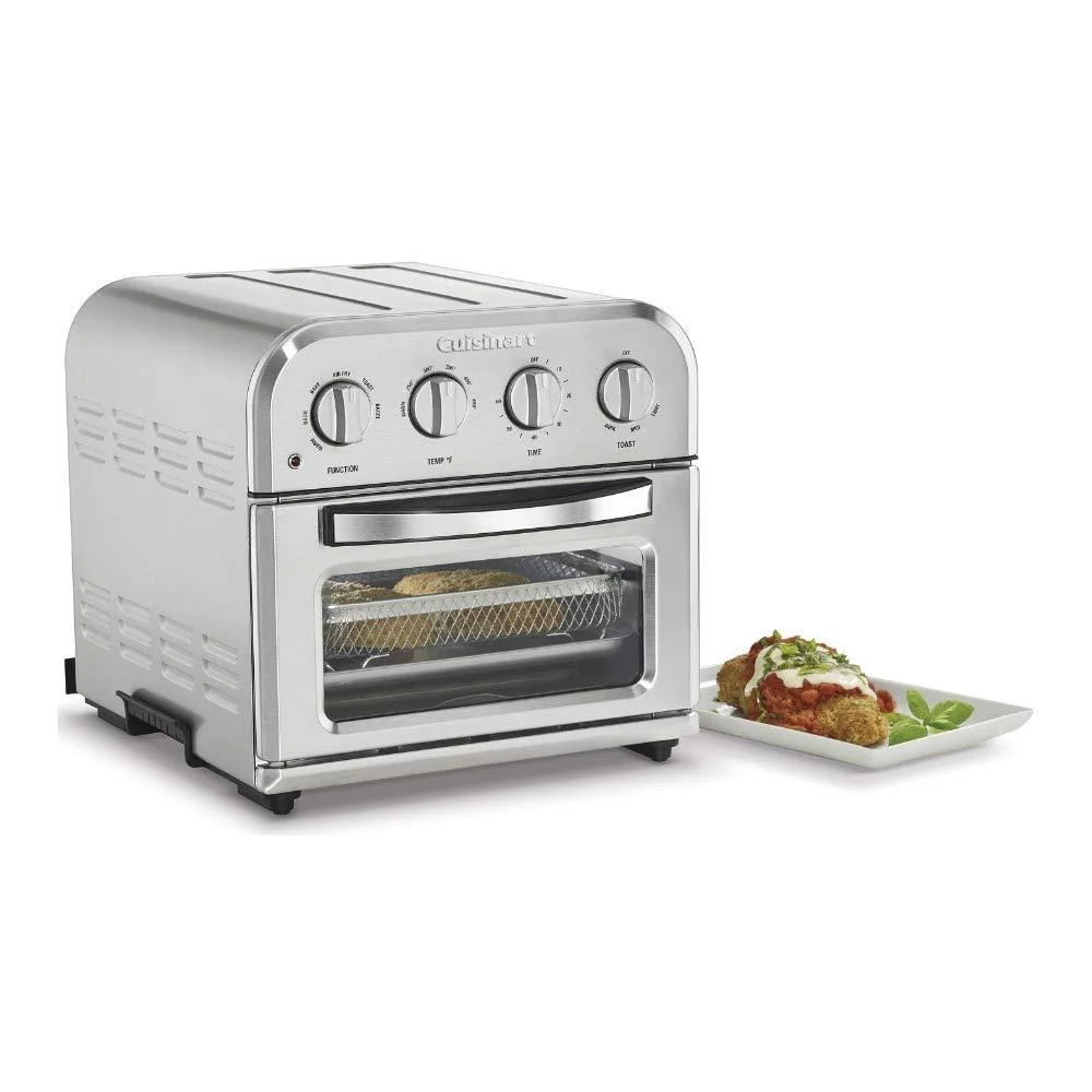 Cuisinart TOA-28 Compact AirFryer Toaster Oven Silver with Warranty & Cloth - Image 4