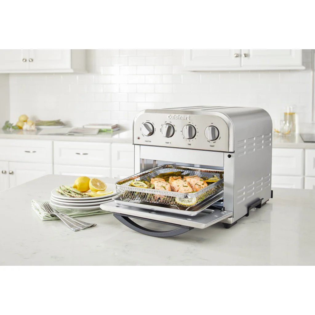 Cuisinart TOA-28 Compact AirFryer Toaster Oven Silver with Warranty & Cloth - Image 9