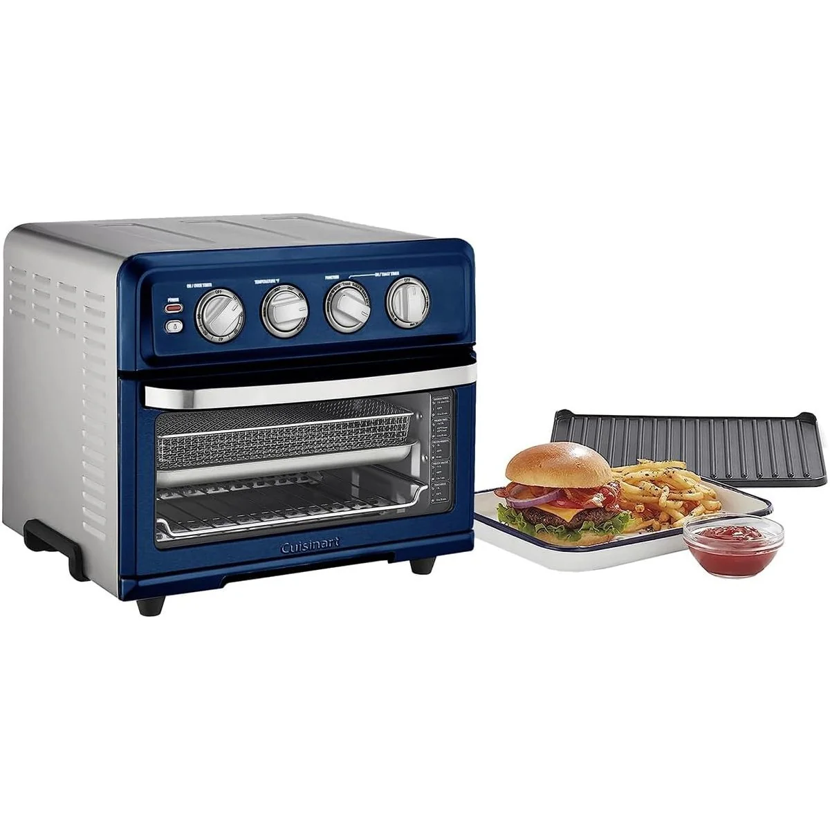 Cuisinart TOA-70 AirFryer Toaster Convection Oven with Grill, Navy Blue, (Refurbished) - Image 3