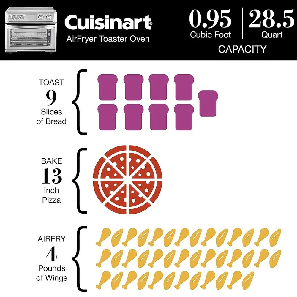 Cuisinart TOA-95 Large Digital AirFry Toaster Oven - Factory Refurbished - Open Box - Image 4