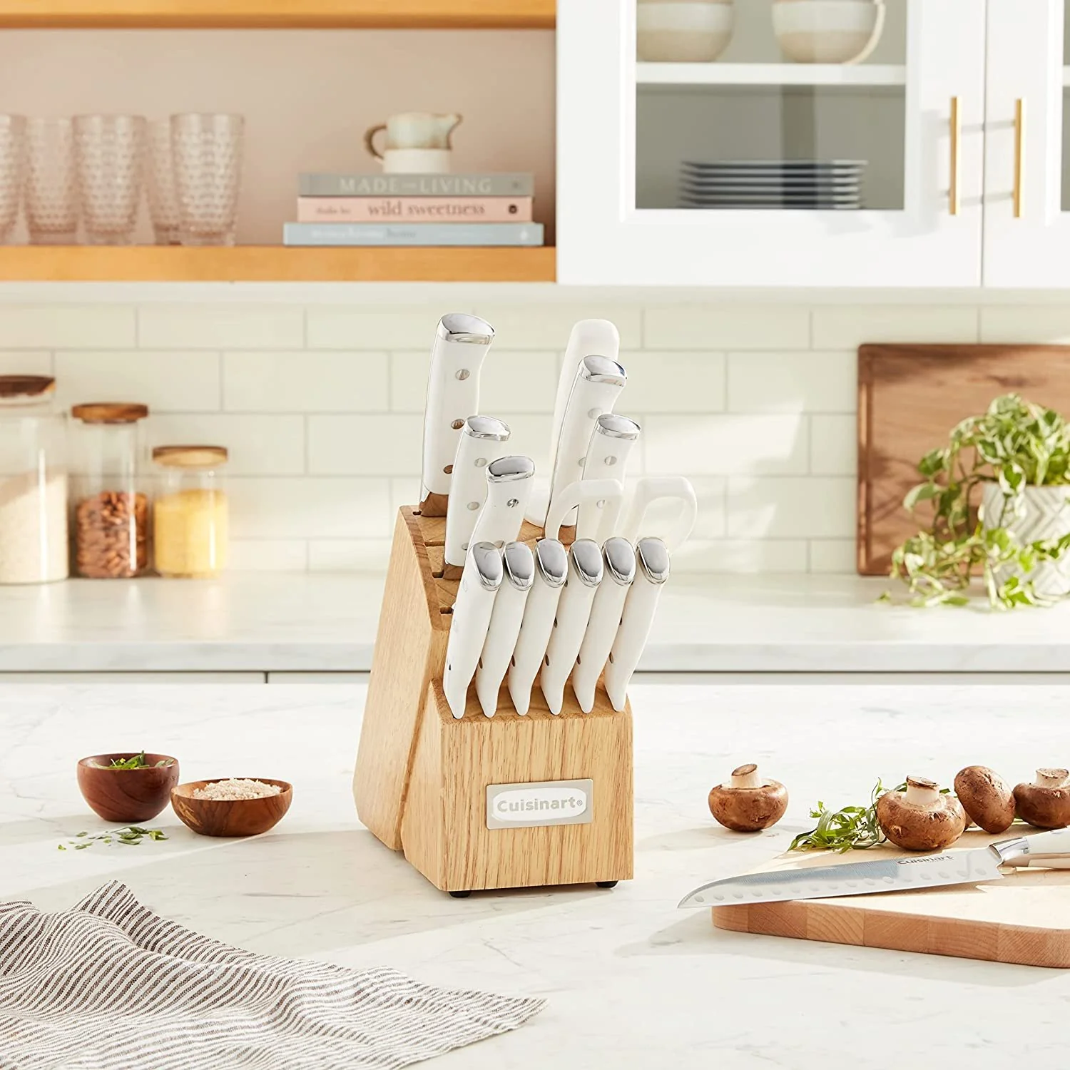Cuisinart Triple Rivet 15-Piece Cutlery Set w/ Storage Block + Deco Knife Sharpener Bundle - Image 7
