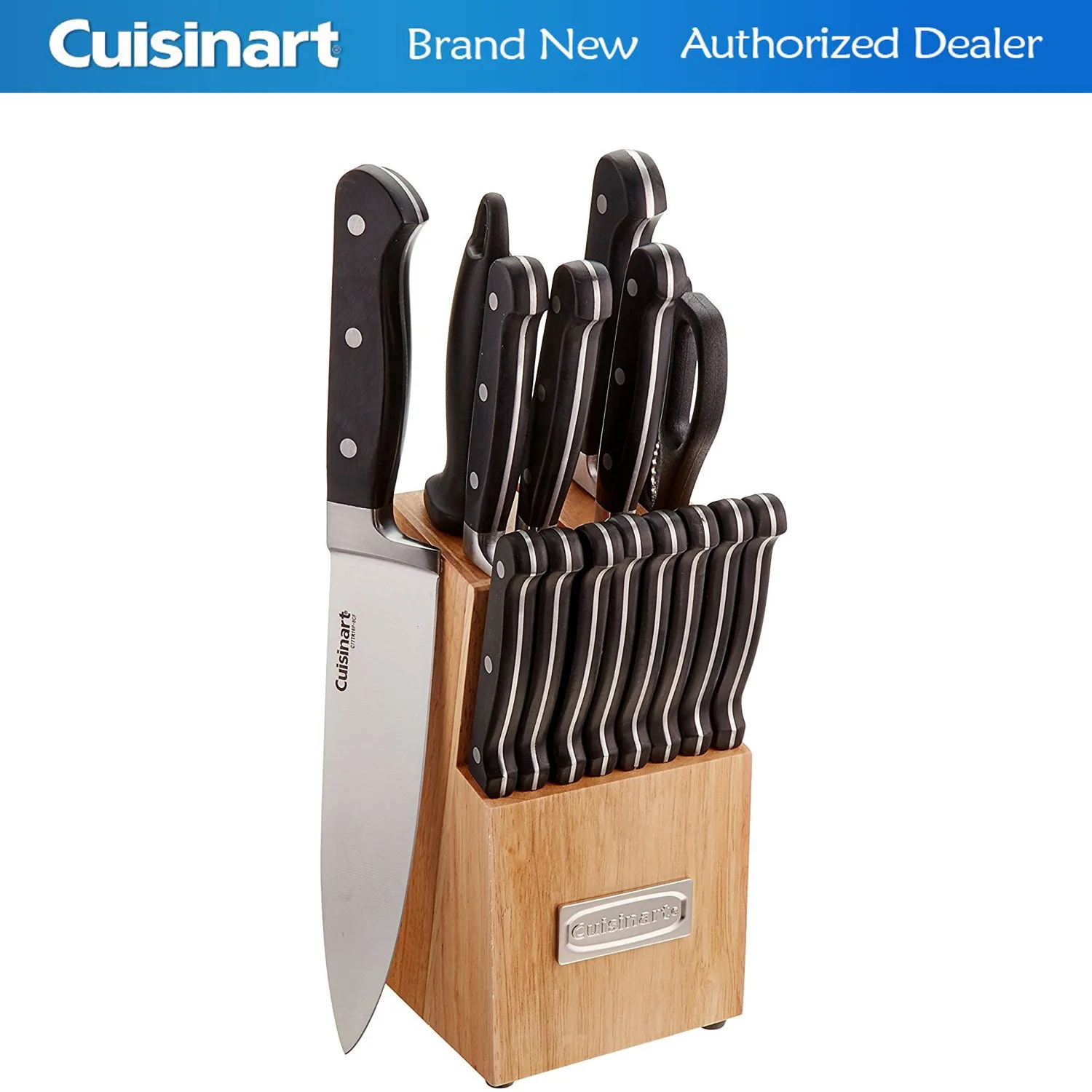 Cuisinart Triple Rivet Collection, 16-Piece Cutlery Block Set, Stainless Steel - Image 3