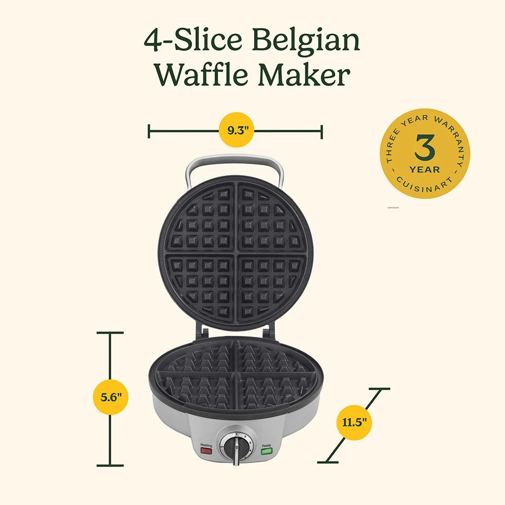 Cuisinart WAF-200 4-Slice Belgian Waffle Maker - Refurbished - Image 6