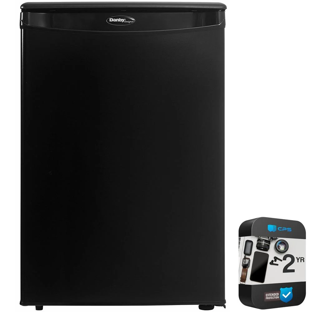 Danby 2.6 cu. ft. Compact Fridge, Black + 2 Year CPS Protection Pack