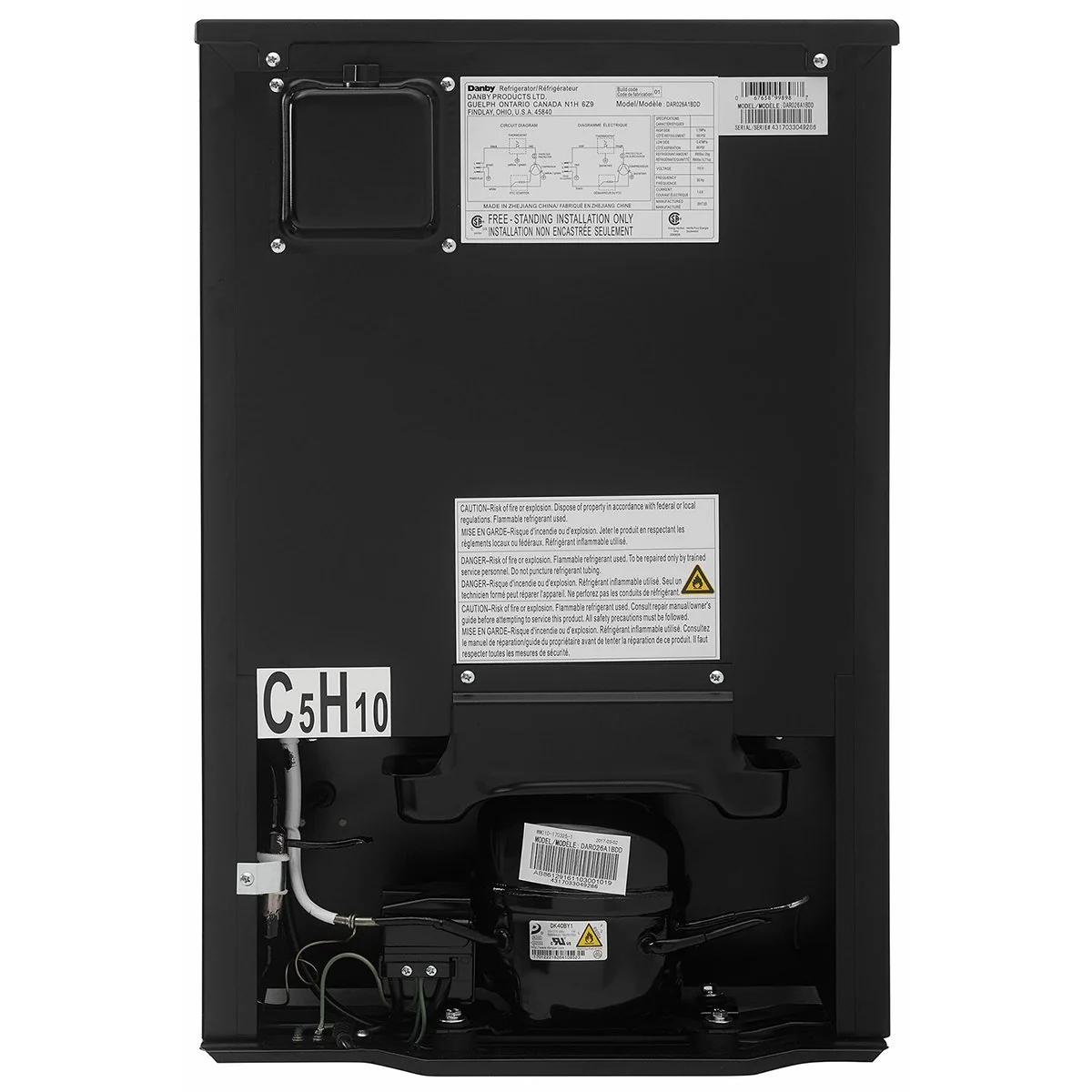 Danby 2.6 cu. ft. Compact Fridge, Black + 2 Year CPS Protection Pack - Image 3